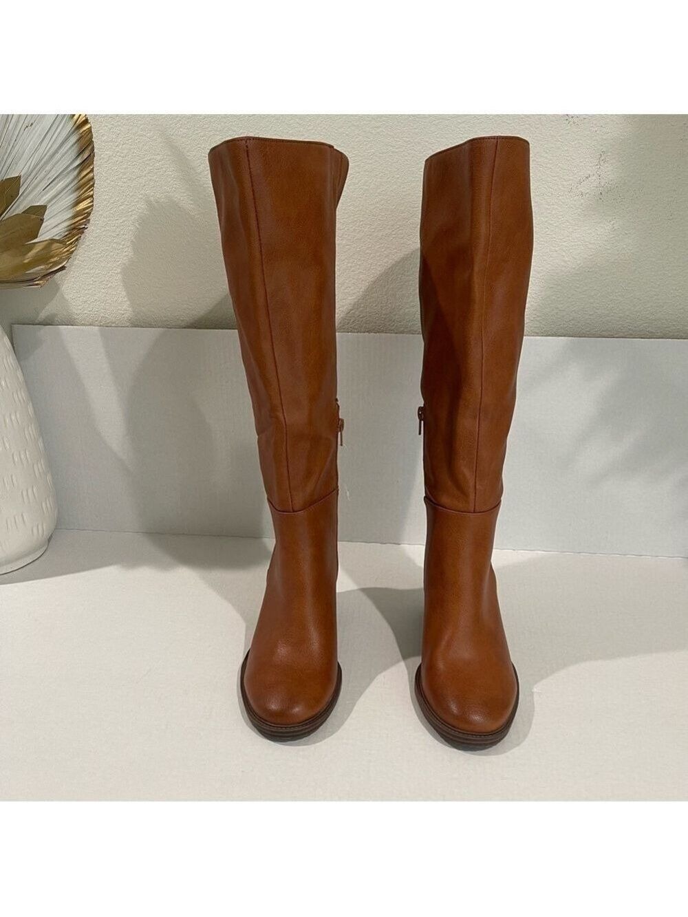 Women’s Zodiac Riona Brown Leather Riding Boots Size 7.5 US! - Picture 3 of 8